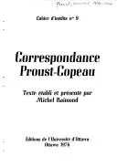 Cover of Correspondance Proust-Copeau
