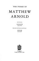 Cover of The poems of Matthew Arnold