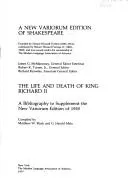 Cover of The life and death of King Richard II