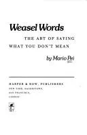 Cover of Weasel words
