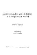Cover of Louis Auchincloss and his critics