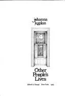 Cover of Other People’s Lives