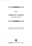 Cover of Burke's American families with British ancestry