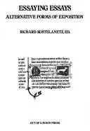 Cover of Essaying essays