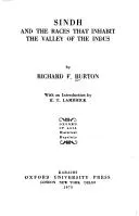 Cover of Sindh and the races that inhabit the Valley of the Indus