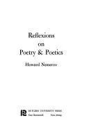 Cover of Reflexions on poetry and poetics