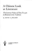 Cover of A Chinese look at literature