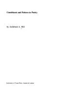 Cover of Constituent and pattern in poetry
