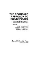 Cover of The Economic approach to public policy