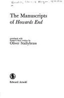 Cover of The manuscripts of Howards End