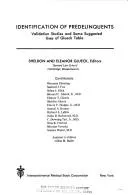Cover of Identification of predelinquents