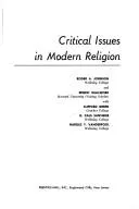 Cover of Critical issues in modern religion
