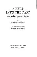 Cover of A peep into the past, and other prose pieces
