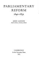 Cover of Parliamentary reform 1640-1832