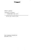 Cover of Contexts of poetry: interviews, 1961-1971
