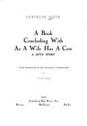 Cover of A book concluding with As a wife has a cow