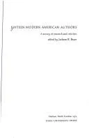 Cover of Sixteen modern American authors