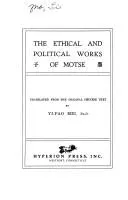 Cover of The ethical and political works of Motse