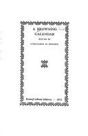 Cover of A Browning calendar