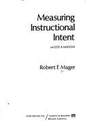 Cover of Measuring instructional intent