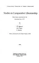 Cover of Studies in comparative librarianship