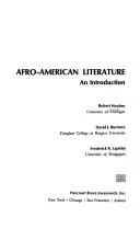 Cover of Afro American Literature