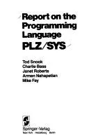 Cover of Report on the programming language PLZ/SYS