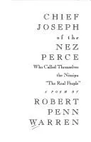 Cover of Chief Joseph of the Nez Perce, who called themselves the Nimipu, "the real people"