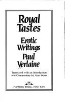 Cover of Royal tastes