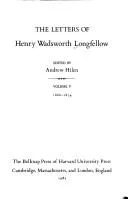 Cover of The letters of Henry Wadsworth Longfellow