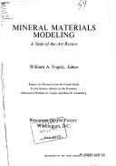 Cover of Mineral materials modeling
