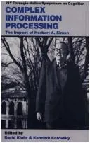 Cover of Complex information processing