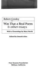 Cover of Was That a Real Poem and Other Essays