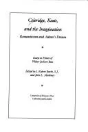 Cover of Coleridge, Keats, and the Imagination: Romanticism and Adam's Dream