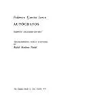 Cover of Autografos