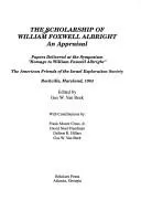 Cover of The Scholarship of William Foxwell Albright