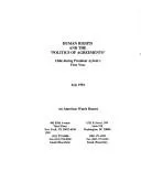 Cover of Human rights and the "politics of agreements"