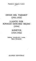 Cover of Divan del Tamarit (1931-1935)