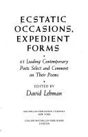 Cover of Ecstatic Occasions, Expedient Forms