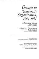 Cover of Changes in university organization, 1964-1971