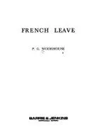 Cover of French leave