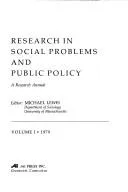 Cover of Research in Social Problems and Public Policy (Research in Social Problems & Public Policy)
