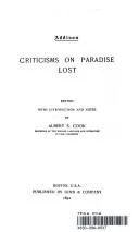 Cover of Criticisms on Paradise lost