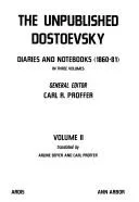 Cover of The Unpublished Dostoevsky