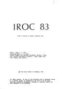 Cover of Index of Reviews in Organic Chemistry