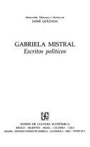 Cover of Gabriela Mistral - Escritos Politicos