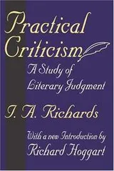 Cover of Practical criticism