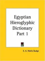 Cover of Egyptian Hieroglyphic Dictionary, Part 1
