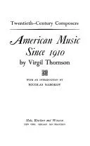 Cover of American music since 1910