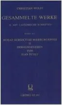 Cover of Christiani Wolfii Horae subsecivae Marburgenses
